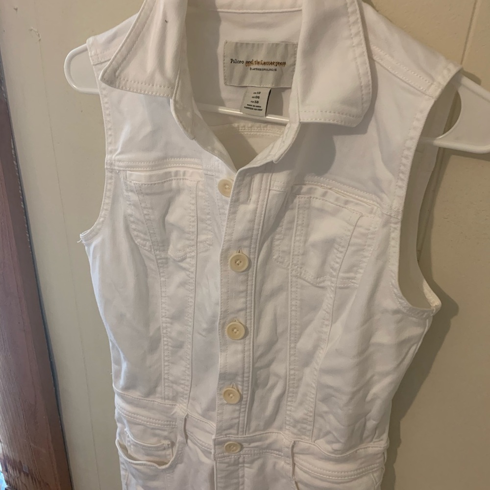 Anthropologie denim jumpsuit